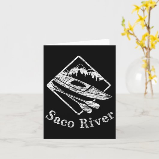 Saco River Kayak Kayaking Bootspfade Kanu Pad Karte (Gelbe Blume)