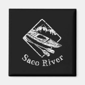 Saco River Kayak Kayaking Bootspfade Kanu Pad Magnet (Vorne)
