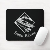 Saco River Kayak Kayaking Bootspfade Kanu Pad Mousepad (Mit Mouse)