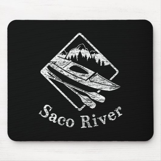 Saco River Kayak Kayaking Bootspfade Kanu Pad Mousepad (Vorne)