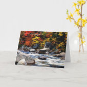 Saco River, New Hampshire Note or Greeting Card Karte (Gelbe Blume)