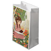 Sacola para Presente Menina no jardim Kleine Geschenktüte (Rückseite Schrägansicht)