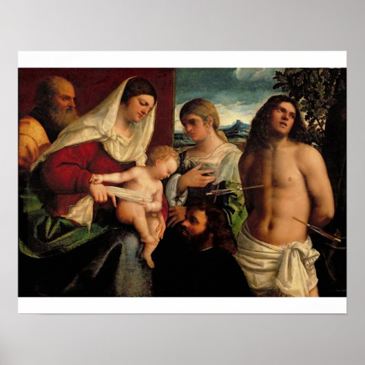 Sacra Konversation mit SS. Catherine, Sebastian Poster (Vorne)