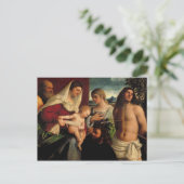 Sacra Konversation mit SS. Catherine, Sebastian Postkarte (Stehend Vorderseite)