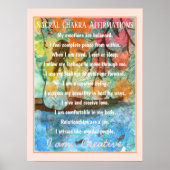 Sacral Chakra Affirmations Poster (Vorne)
