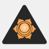 Sacral Chakra Dreieckiger Aufkleber (Vorderseite)