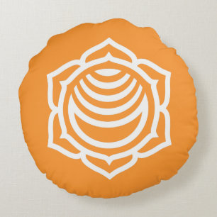 Sacral Chakra Energy Round Pillow Rundes Kissen