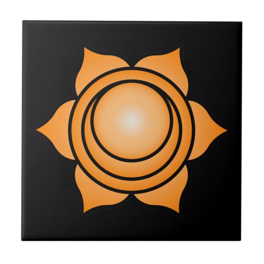 Sacral Chakra Fliese (Vorderseite)