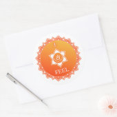 Sacral Chakra... Ich fühle mich. Runder Aufkleber (Umschlag)