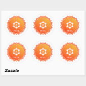 Sacral Chakra... Ich fühle mich. Runder Aufkleber (Blatt)