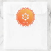 Sacral Chakra... Ich fühle mich. Runder Aufkleber (Tasche)