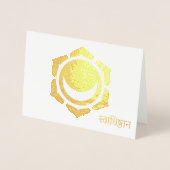 Sacral Chakra Jeder Anlass Custom Real Folienkarte (Vorderseite)