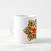 Sacral Chakra Mandala Kaffeetasse (Vorderseite Links)
