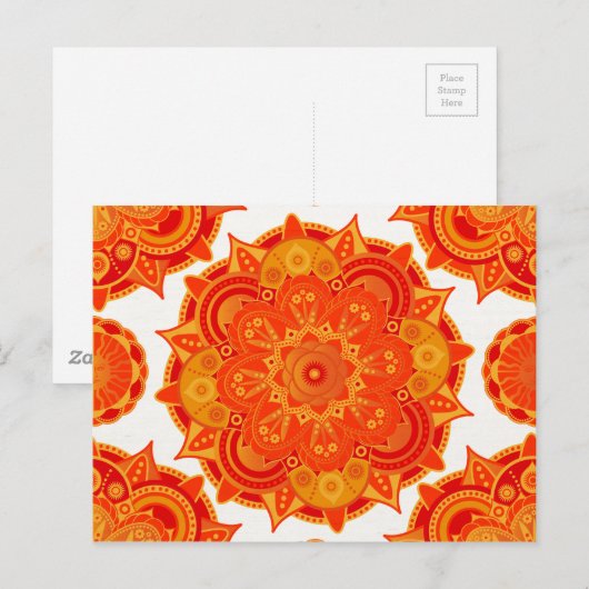 Sacral Chakra Mandala Postkarte (Vorne/Hinten)