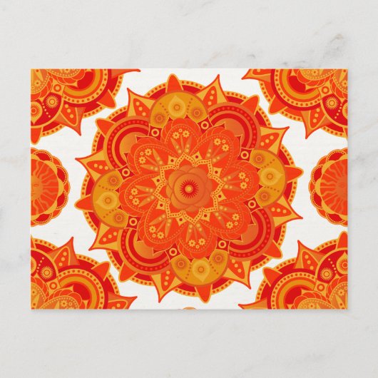 Sacral Chakra Mandala Postkarte (Vorderseite)