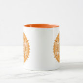 Sacral Chakra Orange Mandala Zwei Tone Tasse (Zentrum)