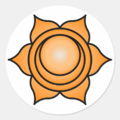 Sacral Chakra Runder Aufkleber (Vorderseite)