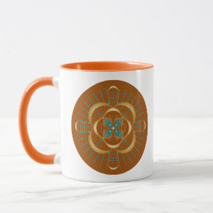 Sacral Chakra Shadow Mandala Zwei-Tone-Tasse Tasse