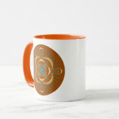 Sacral Chakra Shadow Mandala Zwei-Tone-Tasse Tasse (Vorderseite Links)