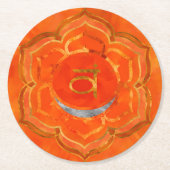 Sacral chakra - Svadhisthana Runder Pappuntersetzer (Vorderseite)