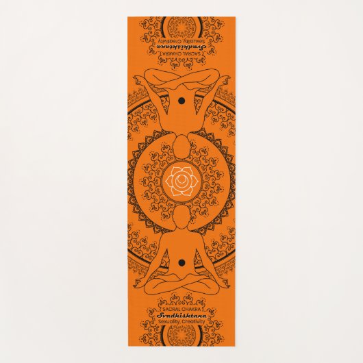 Sacral Chakra Svadhisthana Serenity Yogamatte (Vorderseite)
