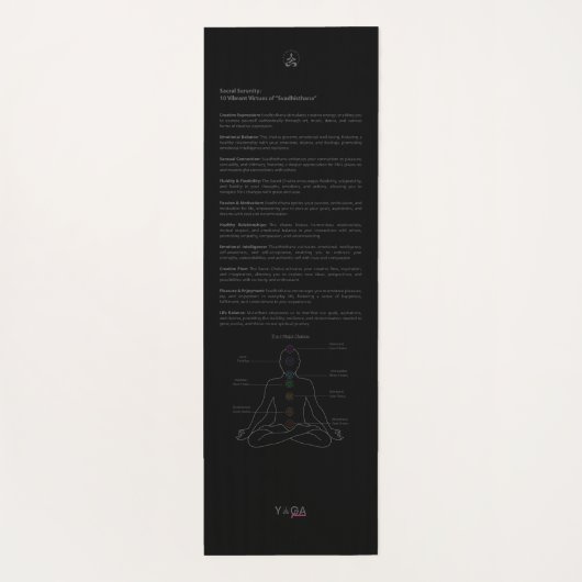 Sacral Chakra Svadhisthana Serenity Yogamatte (Rückseite)