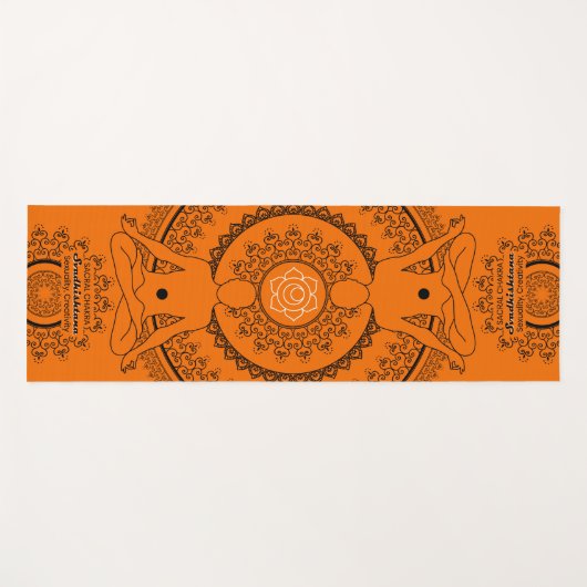 Sacral Chakra Svadhisthana Serenity Yogamatte (Vorderseite (Horizontal))