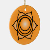 Sacral Chakra Weihnachtsdekoration Keramik Ornament (Rechts)
