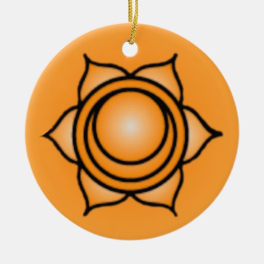Sacral Chakra Weihnachtsdekoration Keramik Ornament (Vorne)