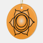 Sacral Chakra Weihnachtsdekoration Keramik Ornament (Links)