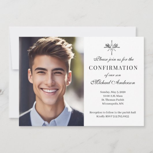 Sacrament Confirmation Foto Religious Einladung (Vorderseite)