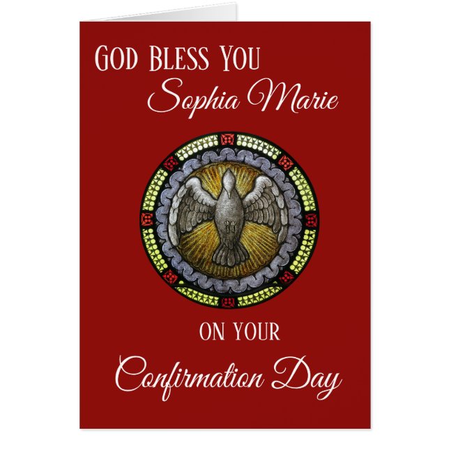 Sacrament Confirmation Glass Window Dove (Vorne)