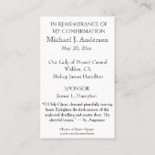 Sacrament Confirmation Glass Window Dove Visitenkarte (Rückseite)