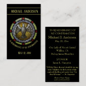 Sacrament Confirmation Glass Window Dove Visitenkarte (Vorne/Hinten)