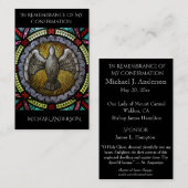Sacrament Confirmation Glass Window Dove Visitenkarte (Vorne/Hinten)