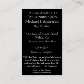 Sacrament Confirmation Glass Window Dove Visitenkarte (Rückseite)