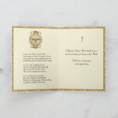 Sacrament Confirmation Religious Gebet Gold Feiertagskarte (Innenseite)