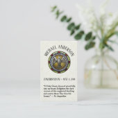 Sacrament Confirmation verklebte Glass Holy Cards Visitenkarte (Stehend Vorderseite)