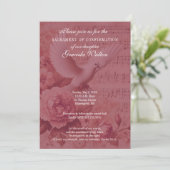 Sacrament of Confirmation Dove & Floral Design Einladung (Stehend Vorderseite)