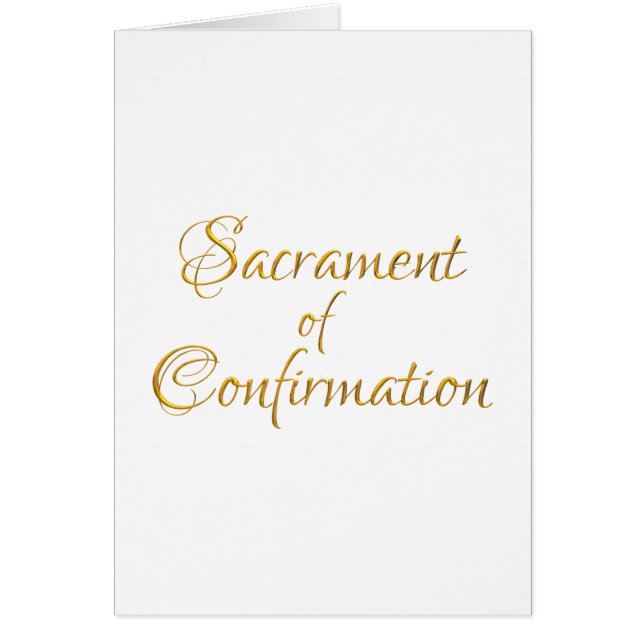 Sacrament of Confirmation Golden 3D Look (Vorne)