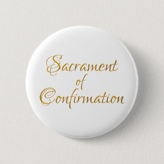 Sacrament of Confirmation Golden 3D Look Button (Vorderseite)
