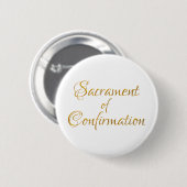 Sacrament of Confirmation Golden 3D Look Button (Vorne & Hinten)