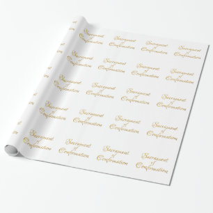 Sacrament of Confirmation Golden 3D Look Geschenkpapier