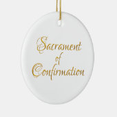 Sacrament of Confirmation Golden 3D Look Keramik Ornament (Rechts)