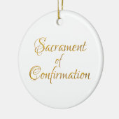 Sacrament of Confirmation Golden 3D Look Keramik Ornament (Links)