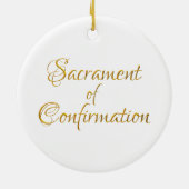 Sacrament of Confirmation Golden 3D Look Keramik Ornament (Hinten)