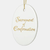 Sacrament of Confirmation Golden 3D Look Keramikornament (Links)