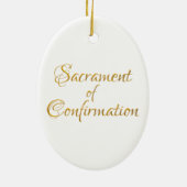 Sacrament of Confirmation Golden 3D Look Keramikornament (Hinten)