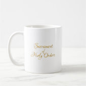 Sacrament of Holy Orders Golden 3D Look Kaffeetasse (Links)