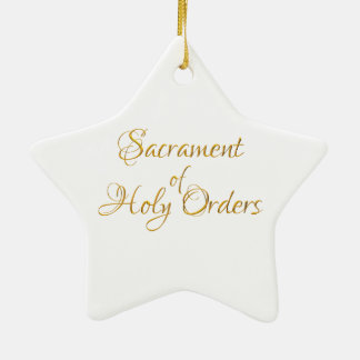 Sacrament of Holy Orders Golden 3D Look Keramikornament